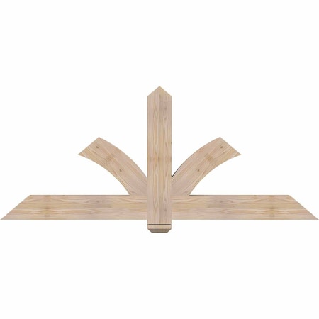 Ekena Millwork Redmond Smooth Timber Gable Bracket, Douglas Fir, 72"W x 30"H x 3 1/2"D x 5 1/2"F, 10/12 Pitch GBW072X30X0406RED00SDF